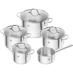 Zwilling 1009154 TrueFlow Kochtopfset, Pfannenset + Topfset, Silber