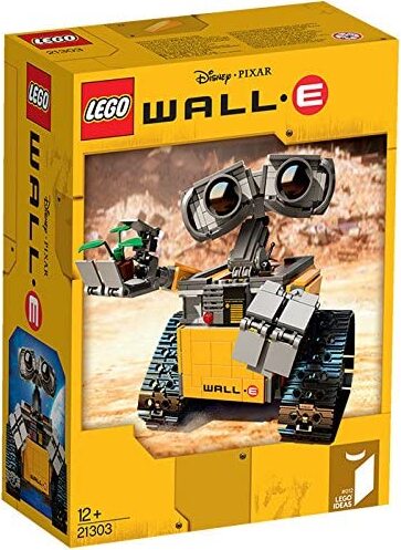 LEGO Ideas WALL-E Bausatz, 18 cm hoch, 16 cm lang, 16 cm breit, mit beweglichen Teilen