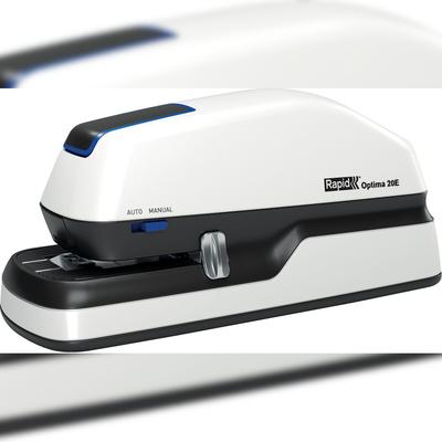 Rexel Elektro-Heftgerät Optima 20E 20 Blatt weiß Packung mit 2 Stück