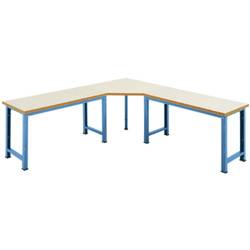 Manuflex WP1414.5012 Fünfeck-Verkettungselement PROFI mit Multiplexplatte, für Tischtiefe = 700 mm Licht-Blau (RAL 5012)