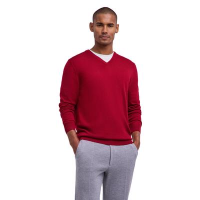 Strickpullover FALKE "Pure Merino Wool", Herren, Gr. XXL, rot (rot velvet (8264)), Pullover Strickpullover