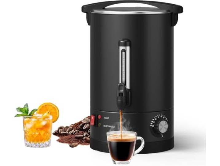 Gewerbliche Kaffeemaschine Für 110 Tassen, 16 Liter Edelstahl, Großes Fassungsvermögen (4,2 Gallonen), Heißkaffeebereiter, Doppelwandige Wärmespeicherung Für Hochzeiten, Buffets Und Catering