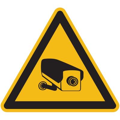 Warnschild, Warnung vor Videoüberwachung - praxisbewährt - 200 mm Folie selbstklebend