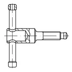 DIN 6306 - Stahl 5.8 brüniert - M 16x55 -Knebelschrauben mit losem Knebel ohne Druckstück