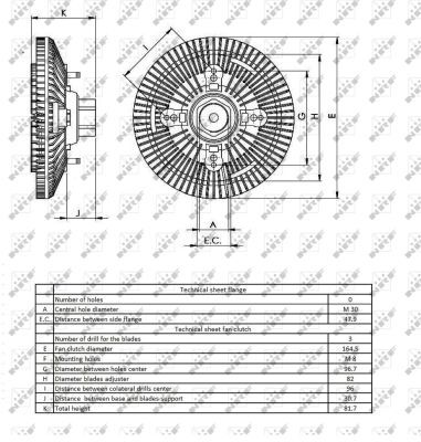 Nrf Kupplung, Kühlerlüfter 49404 165mm