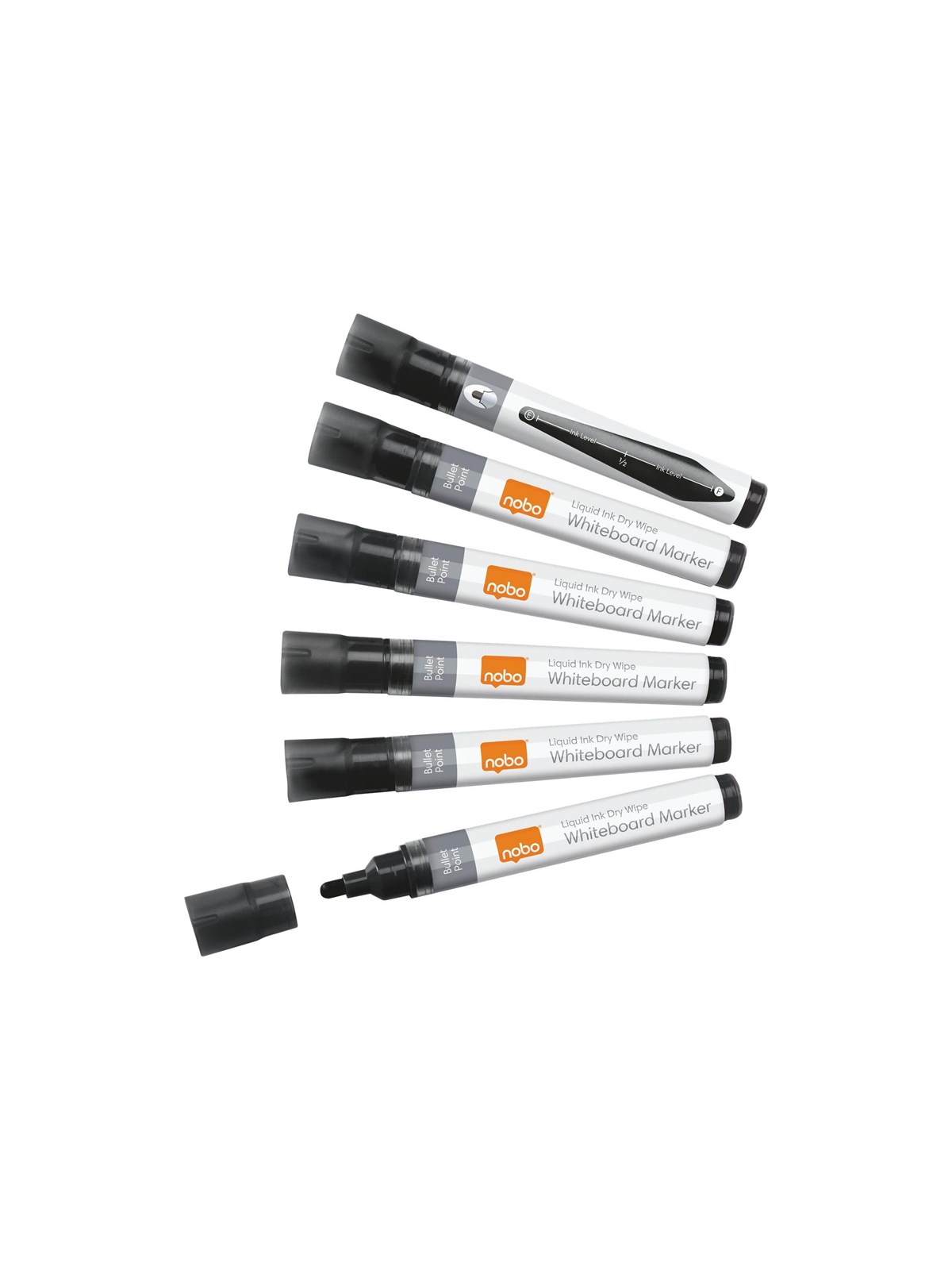 Nobo Liquid Ink - marker - black (pack of 12)