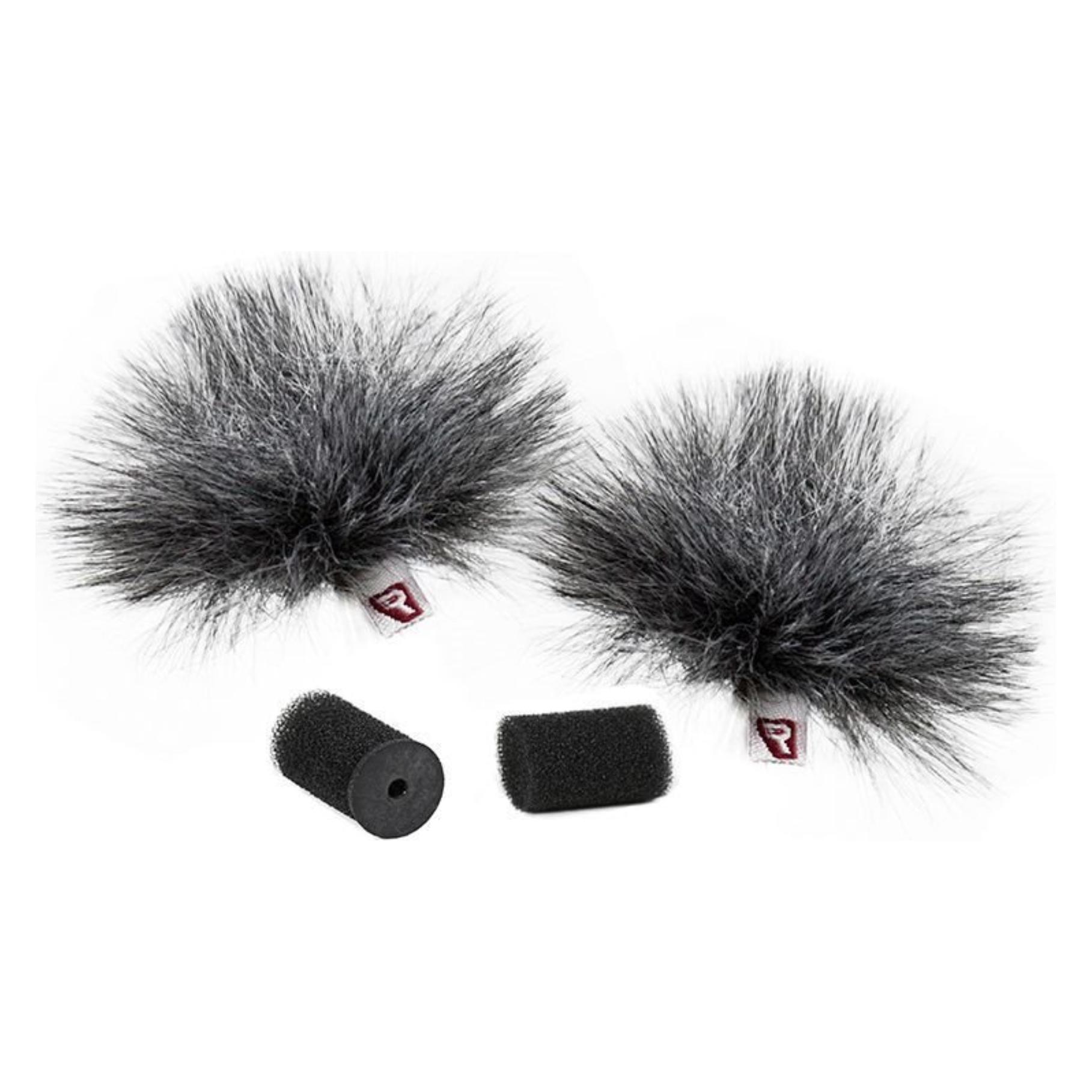 Rycote Grey Ristretto Lavalier Windjammer pair (Fell) (065553)