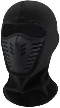 Uplifted Goods Winter Thermal Motorcycle Balaclava Mask For Warm Windproof Outdoor Riding black