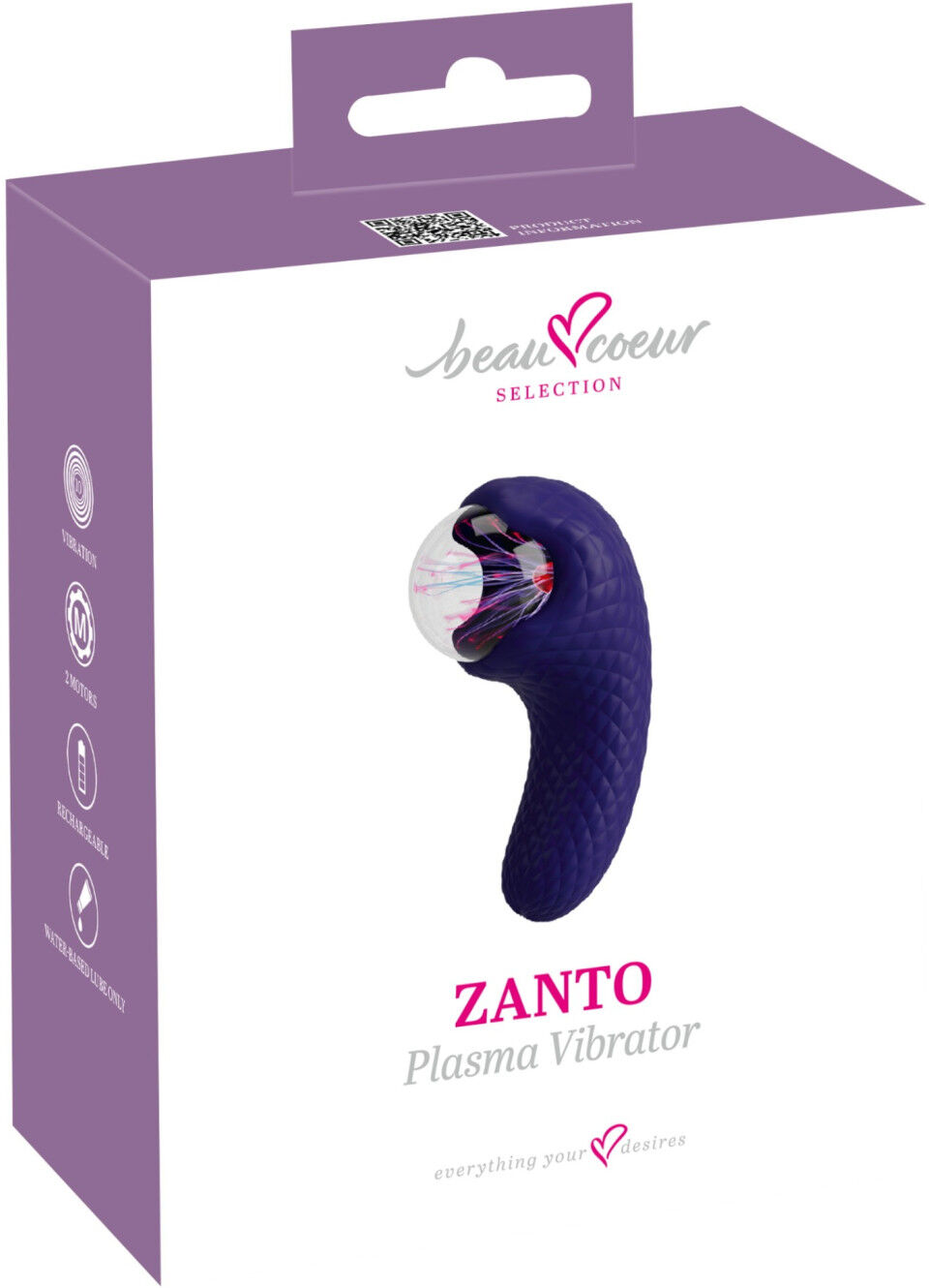 Beau Coeur Zanto - Vibrator Med Plasmaeffekt - Blå