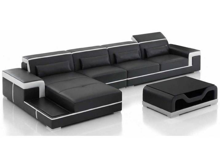 Xlmoebel Ecksofa Moderne Wohnlandschaft Schwarz L Form Ecksofa Couch Premium Stil, 2 Teile, Special features