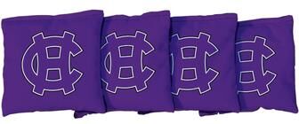 Skip's Garage Holy Cross Crusaders Purple Cornhole Bags