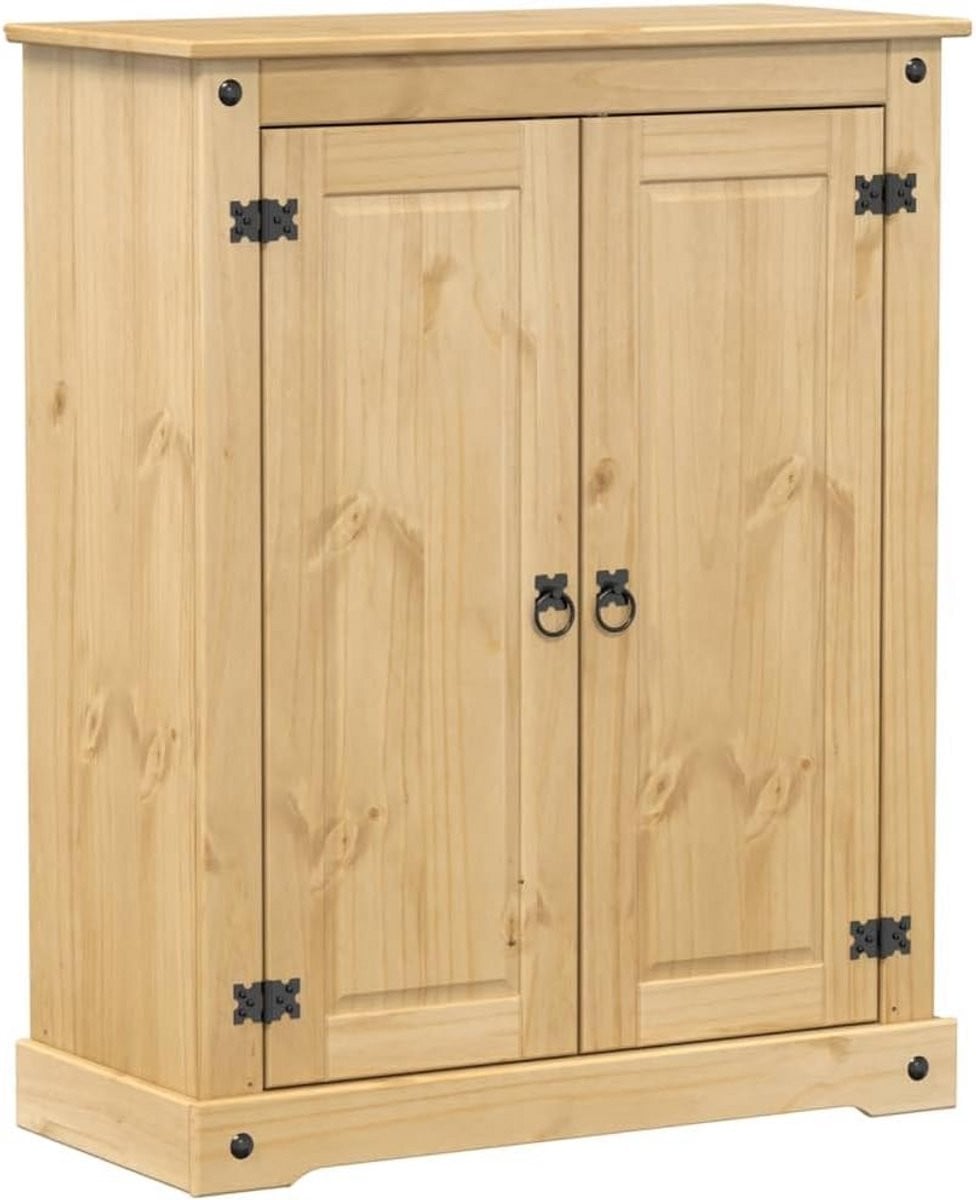 Wandmontage houten schoenenkast voor volwassenen in de hal
