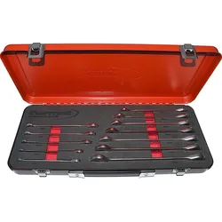 FORMAT Ratschenschlüssel Set SW 8-19mm gerade 12-teilig im Metallkasten