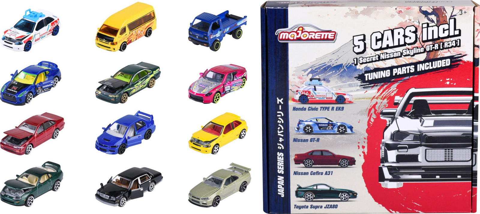 Majorette Dickie Japan Series Simba bonuspakket met 3 stuks