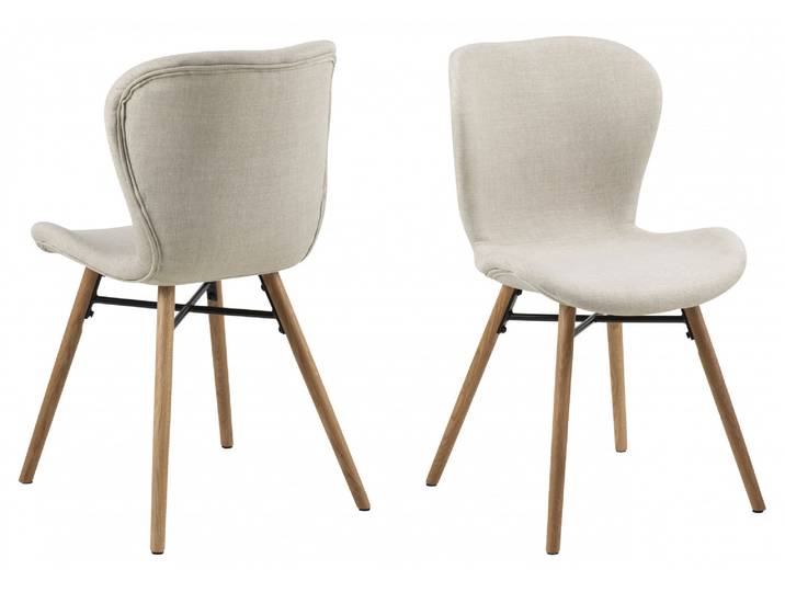 Esszimmerstuhl ACTONA GROUP, beige (creme), B:47cm H:82,5cm T:53cm, Stühle, Esszimmerstuhl, in verschiedenen Bezugsqualitäten