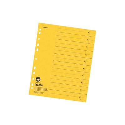 Falken 80001670 100x Trennblätter, 24 x 30cm, 230g/m2, durchgefärbt, 100er Poly - Gelb
