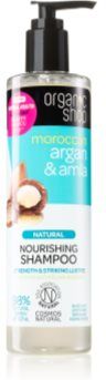 Organic Shop Natural Moroccan Argan & Amla champô nutritivo para cabelo pintado e danificado 280 ml. Natural Moroccan Argan & Amla