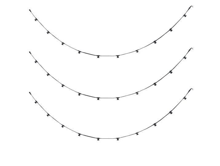 Guirlande lumineuse connectable noire avec prise 14m 30 lumières