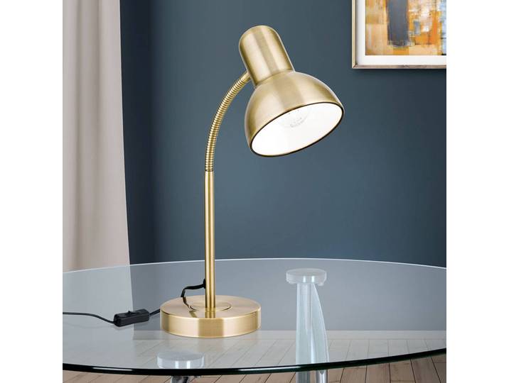 ORION Schreibtischlampe Nemo, bronze / altmessing, für Wohn- / Esszimmer, Metall, Tischlampe