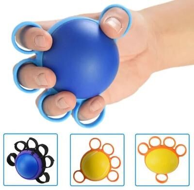 Uplift Essentials Hand Therapy Grip Strength Ball 30lb Yellow Silicone