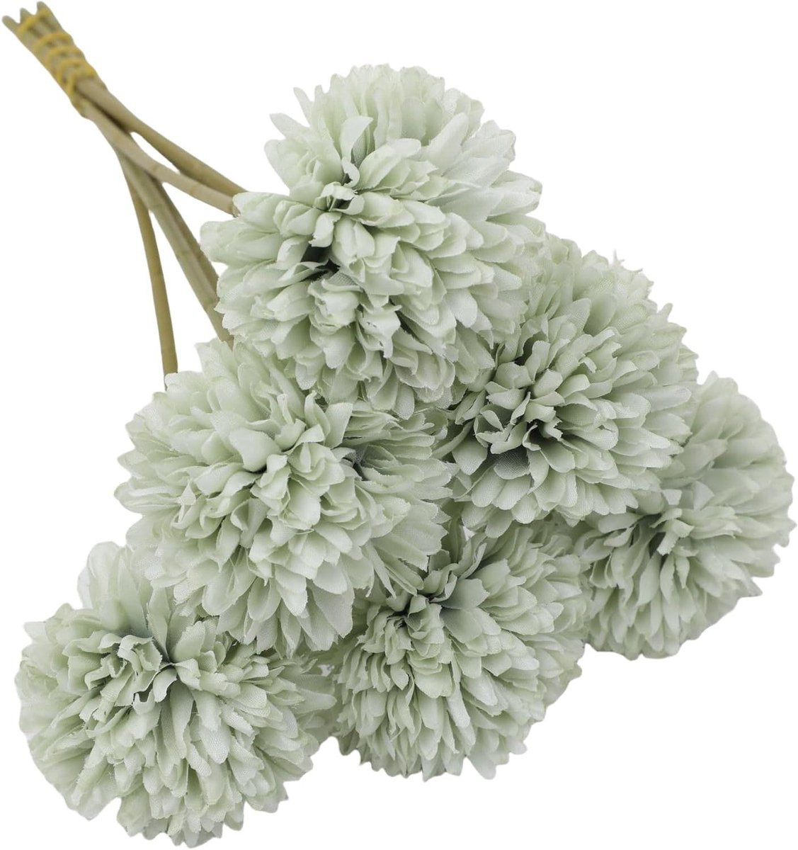 Set van 6 groene kunsthortensia's voor woondecoratie