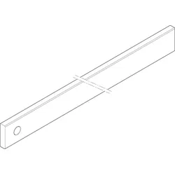ABN XCUW144E Cu-Schiene 4FB 40x10x1041mm waagrecht, einseitig um 46mm verlängert