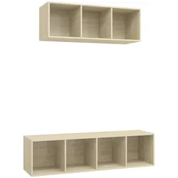 vidaXL 2-tlg. TV-Schrank-Set Sonoma-Eiche Holzwerkstoff