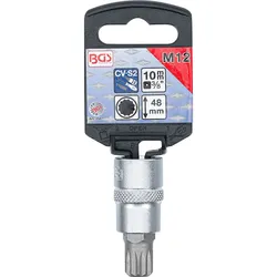 BGS Bit-Einsatz Antrieb Innenvierkant 10 mm (3/8") Innenvielzahn (für XZN) M12 - 2587