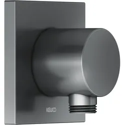 Keuco Ixmo Schlauchanschluss 59547130002 Schwarzchrom gebürstet, eckig