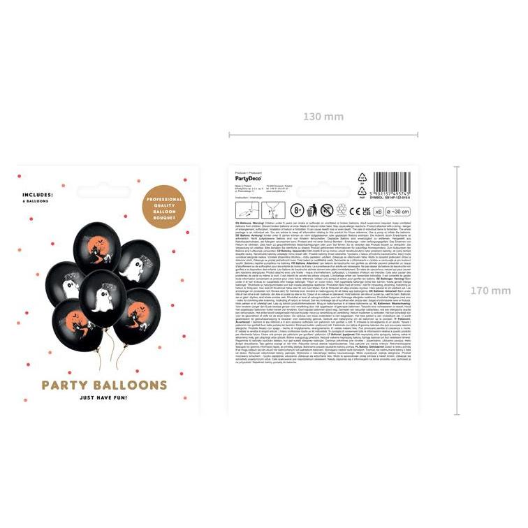 Partydeco Lufballons - Geist (6stk) (6x) (SB14P-122-010-6)