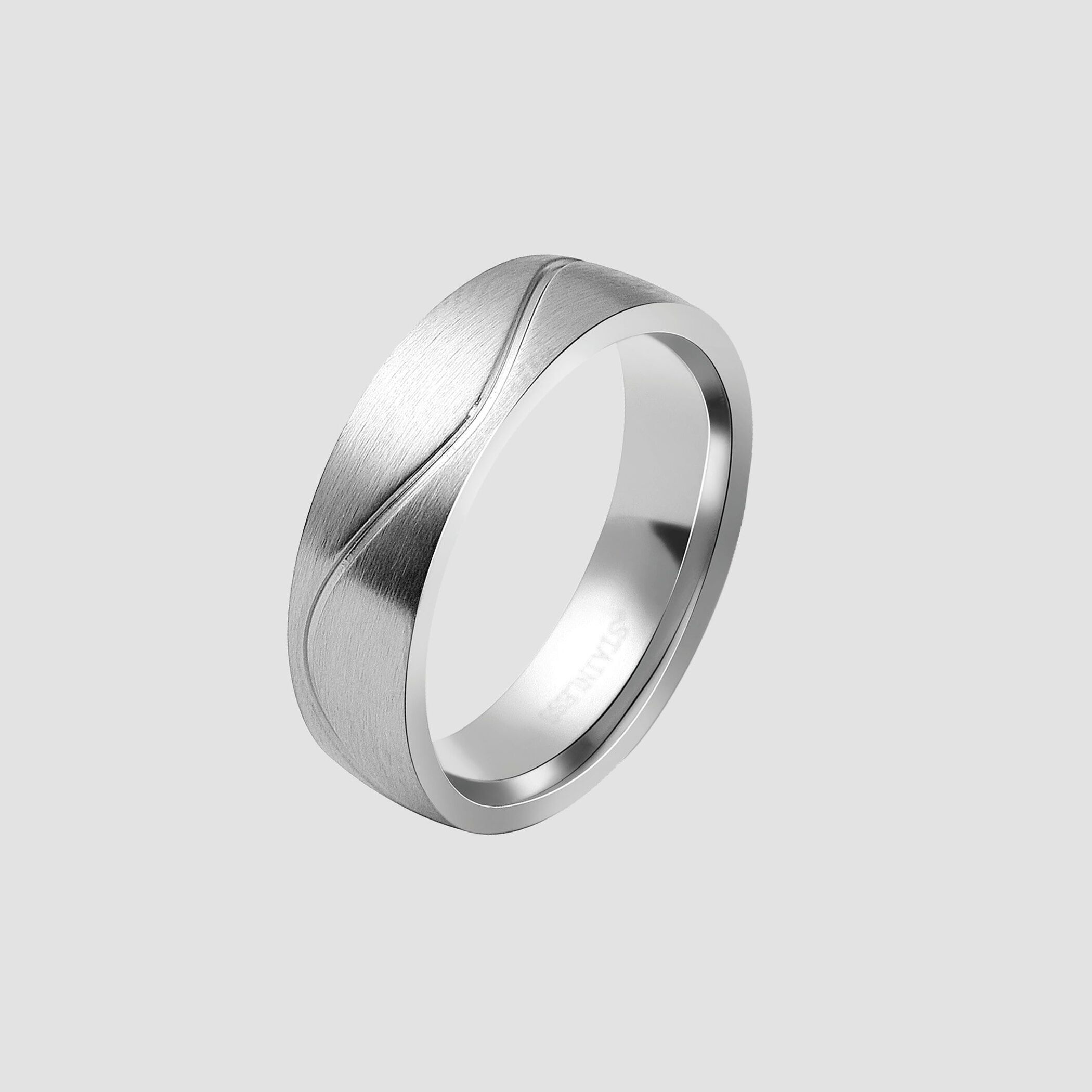 Partnerring AKZENT "Kovin, langlebig" Gr. 70, silber (silberfarbig), Fingerringe, Herren, 70, Edelstahl, Partnerring