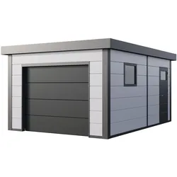 Telluria Garage Classico 3654 inkl. Sektionaltor mit Elektroantrieb weiß