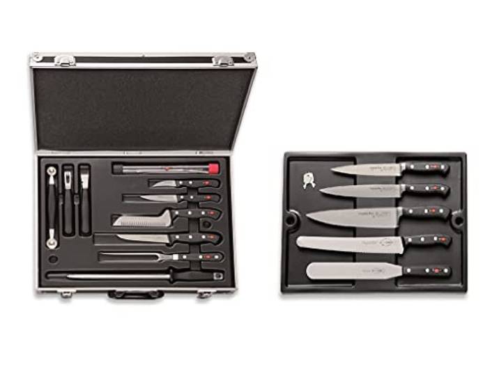 F. Dick Kochkoffer Plaza 17-teilig (Messer-Set mit Koffer, inkl. Kochmesser + Kochwerkzeug/Zubehör, Küchenmesser Serie Premier Plus + Superior, für Profi- und Hobbyköche) 81164000
