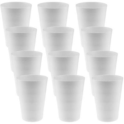 ybm home Break-Resistant Plastic Cups 18oz, Reusable Design