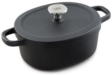 BergHOFF Graphite Enameled Cast Iron 10.75in Covered Oval Stockpot 5qt.