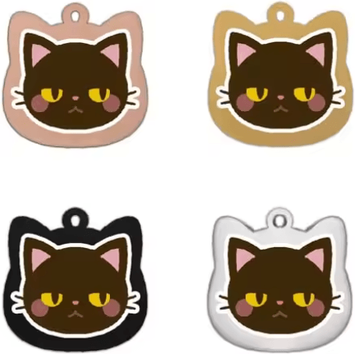 Inspire Picks Personalized Stainless Steel Pet Name Tag With Colorful Pattern Design 13 gold