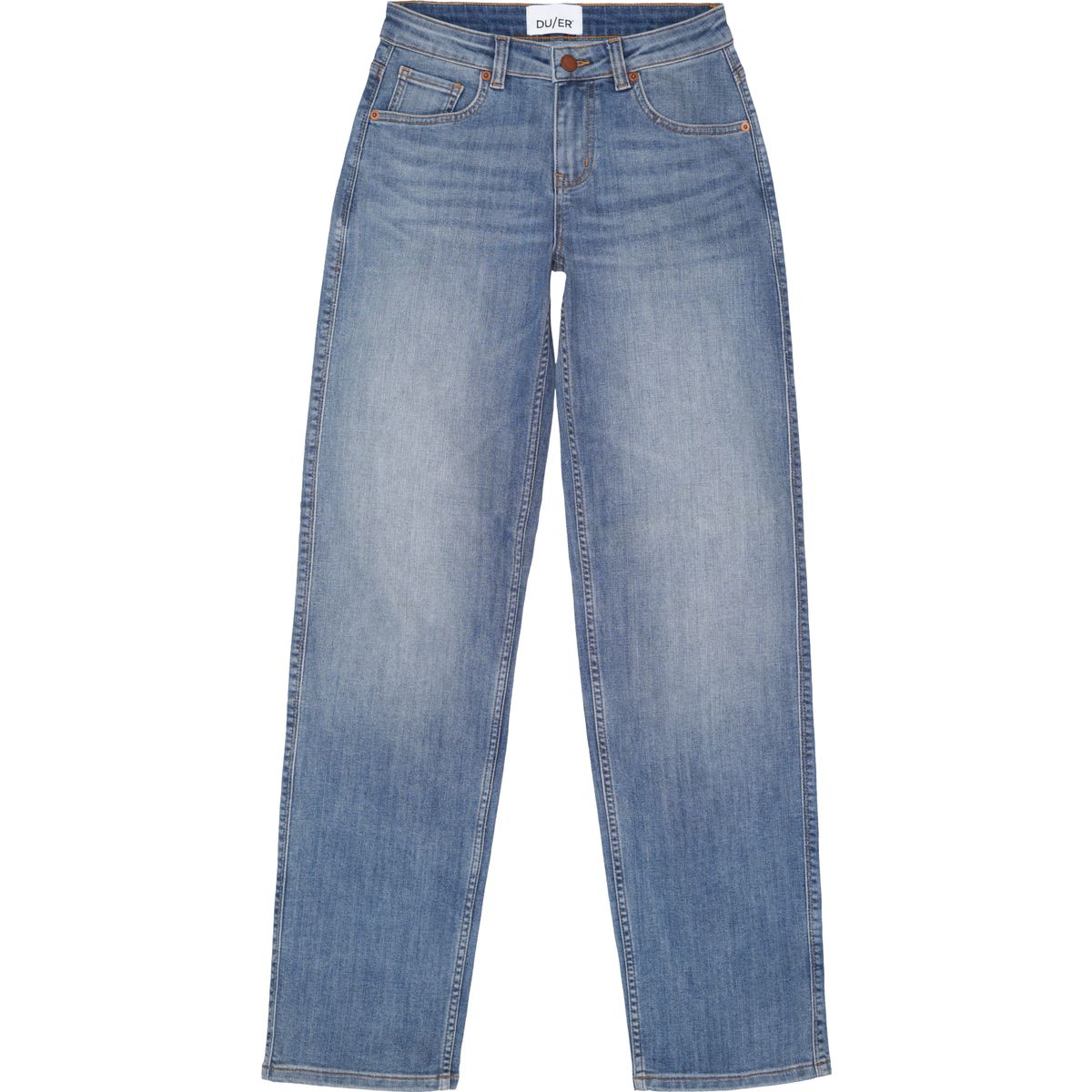 DU/ER Performance Denim Mid Rise Straight blue ash (BAS) 26W 28L WFLR6030-BAS-26-28
