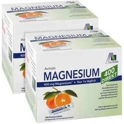 Avitale MAGNESIUM 400 mg DIREKT Doppelpack 2X100X2,1 g