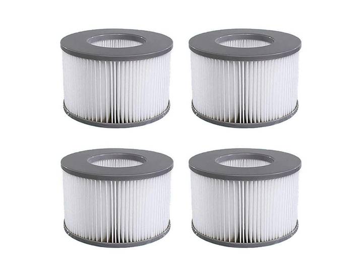 Filterkartusche 4er Set für Whirlpools und Spas, Grau, Kunststoff, 10.5x6.7x10.5 cm, Freizeit & Co, Pools & Wasserspaß, Poolzubehör