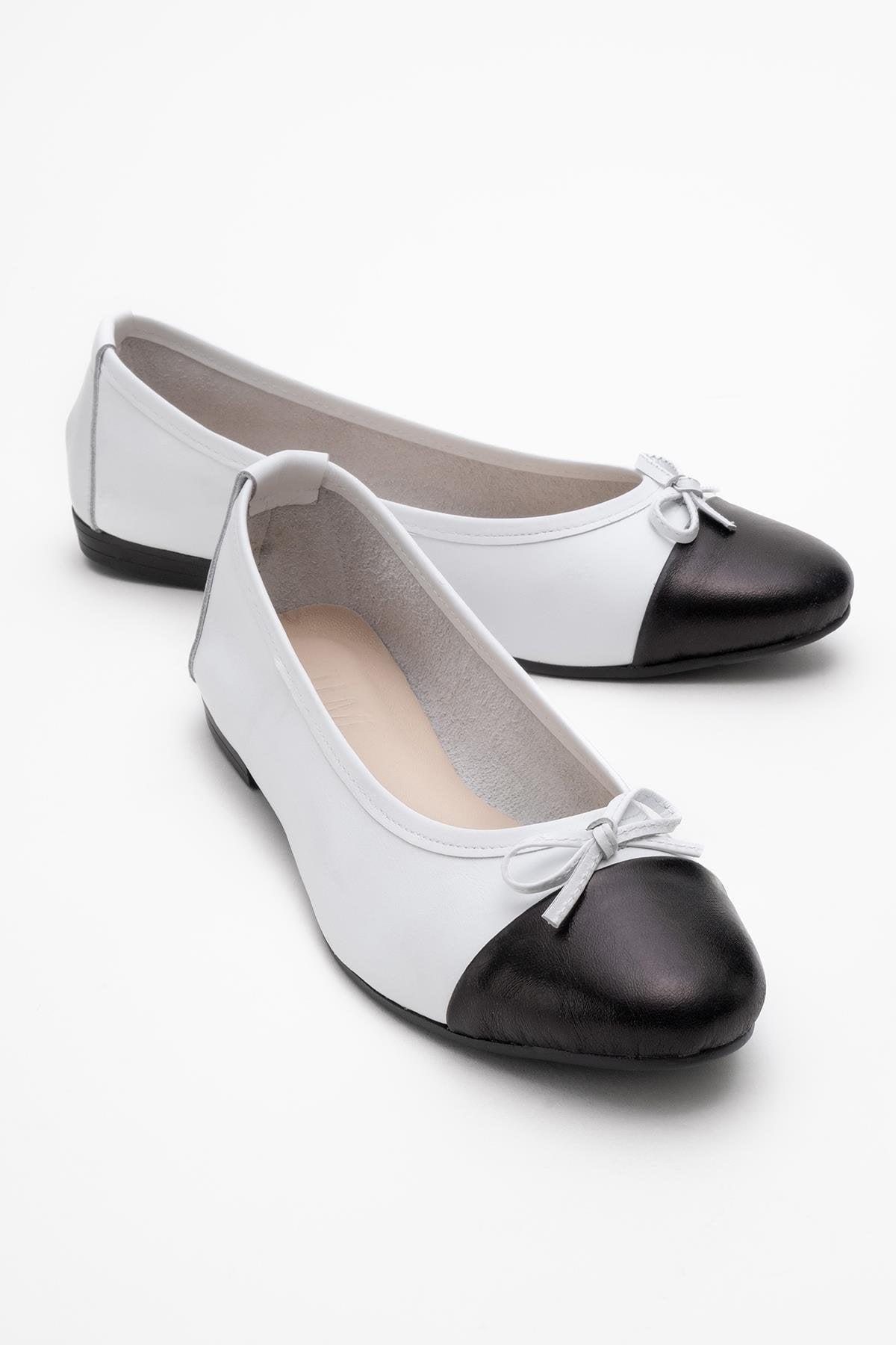 Rayne Cap Zehenpartie Leder Ballerinas Damen