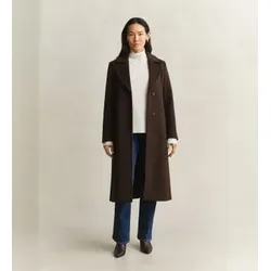 Gant für Damen. 4751184 Brauner Mantel aus Wollmischung mit Gürtel (S), Wolle, Klassisch