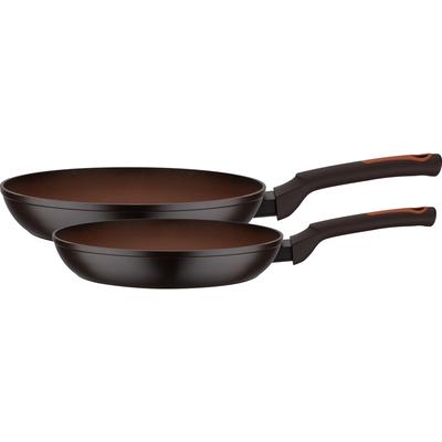 Pfannen-Set GSW "Terra", orange (schwarz, terrakotta), Ø:28cm, Pfannen, Induktion