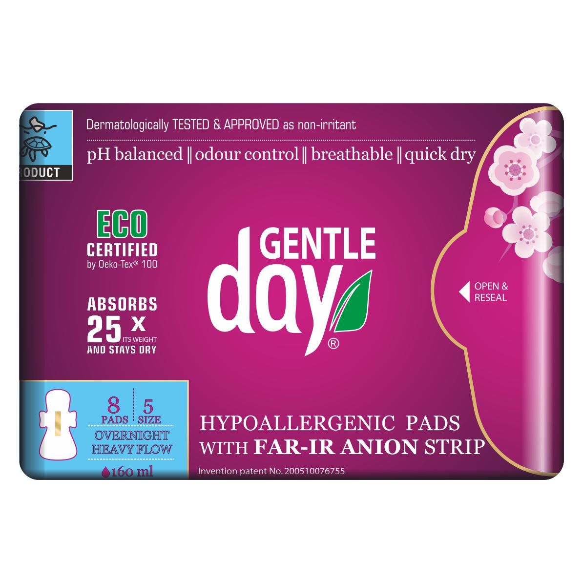 Gentle Day Pads With Far-Ir Anion Strip Sanitary Pads For The Night From Anion Strip Eco 8Pcs (8x) (33076473)