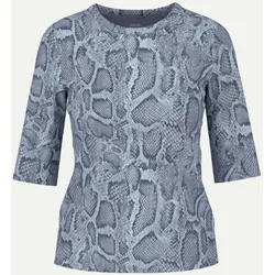 T-Shirt mit Animal Print Blau 40
