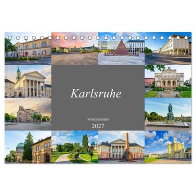 Karlsruhe Impressionen (Tischkalender 2027 DIN A5 quer), CALVENDO Monatskalender