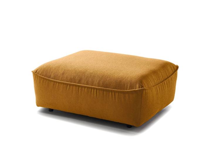 Polsterhocker 103 x 42 x 90cm Gelb/Ocker Webstoff Saia: Ocker