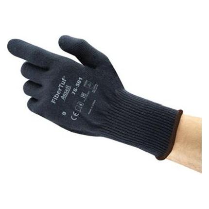 Ansell FiberTuf 76-501 Blue Polyester Work Gloves, Size 7, Polyvinyl Chloride Coating (7) (37185070)
