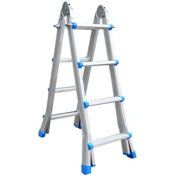 Vago-Tools Teleskopleiter Stehleiter Mehrzweckleiter Alu Leiter Klappleiter 4 x 4