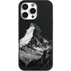 Nivocase Handyhülle für Apple iPhone 16 Pro Max Hülle NIVOpure Case Schwarz Alpspitze Berg Schnee (Apple iPhone 16 Pro Max), Smartphone Hülle, Schwarz
