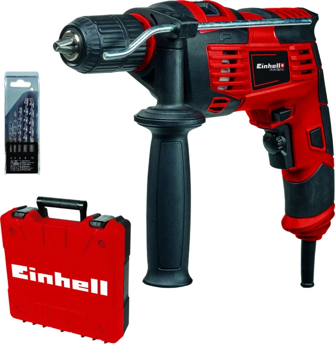 EINHELL elektrische Schlagbohrmaschine TC-ID 720/1 E Kit, 4259846